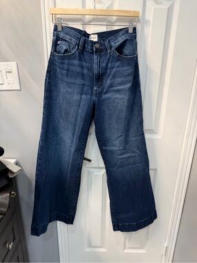 Hudson Jolene Wide Leg Jeans Blue Waist 26
